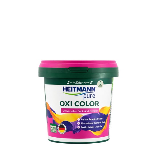 HEITMANN Pure OXI Color dėmių valiklis spalvotiems audiniams 500g