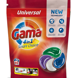 Gama 4in1 Smart Choice skalbimo kapsulės Universal 60 skalbimų
