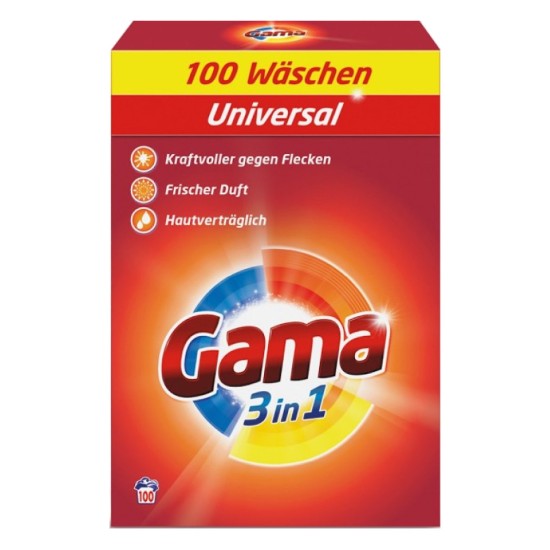 Gama 3in1 Universal skalbimo milteliai 100 skalbimų