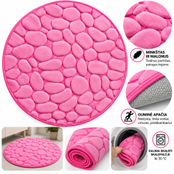 Apvalus tualeto kilimėlis su Memory Foam 60 × 60 cm