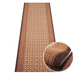 Kiliminis takas – rudas geometrinis raštas