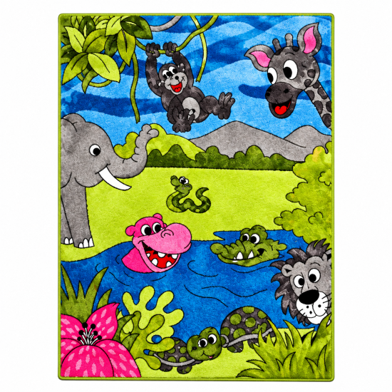 Vaikiškas kilimas DOMOLETTI KIDS „Džiunglės“ 120 × 170 cm