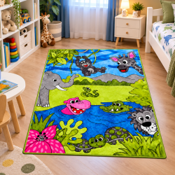 Vaikiškas kilimas DOMOLETTI KIDS „Džiunglės“ 120 × 170 cm